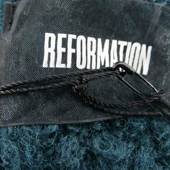 Reformation Women Fluffy Lokie Dress Teal Size S - Picture 8 of 8